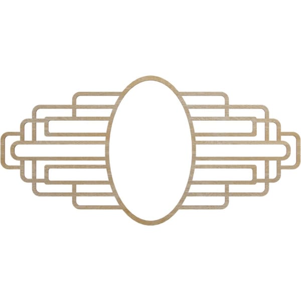 Ekena Millwork Elizabeth Wood Fretwork Pierced Ceiling Medallion, Birch, 32"W x 16"H x 8 3/4"IW x 15 1/8"IH x 1/4"T CMWP32X16X0250EBBI - main